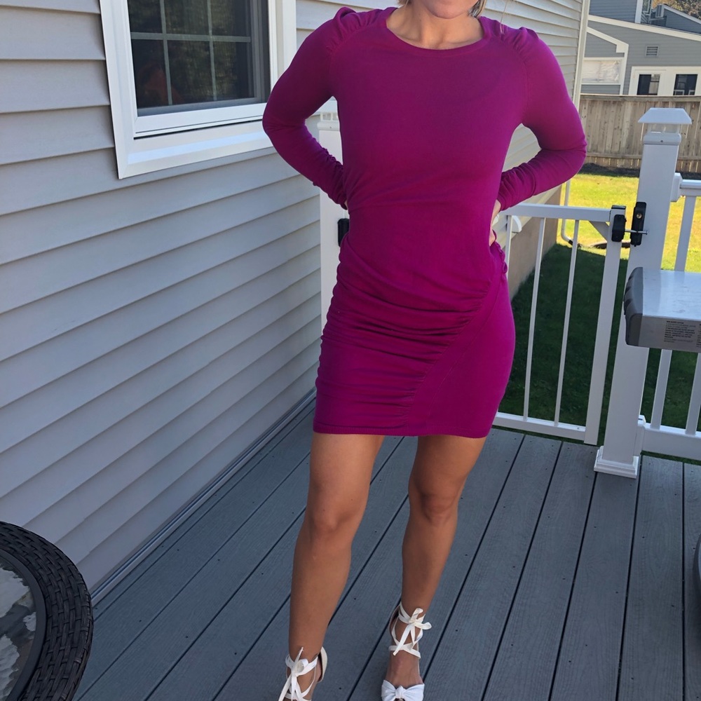 Purple long sleeve dress